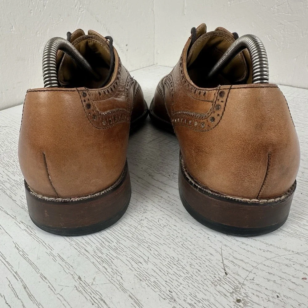 Cole Haan Air Giraldo Wingtip Derby Comfort Dress Shoes Men's 10.5 Tan Excellent